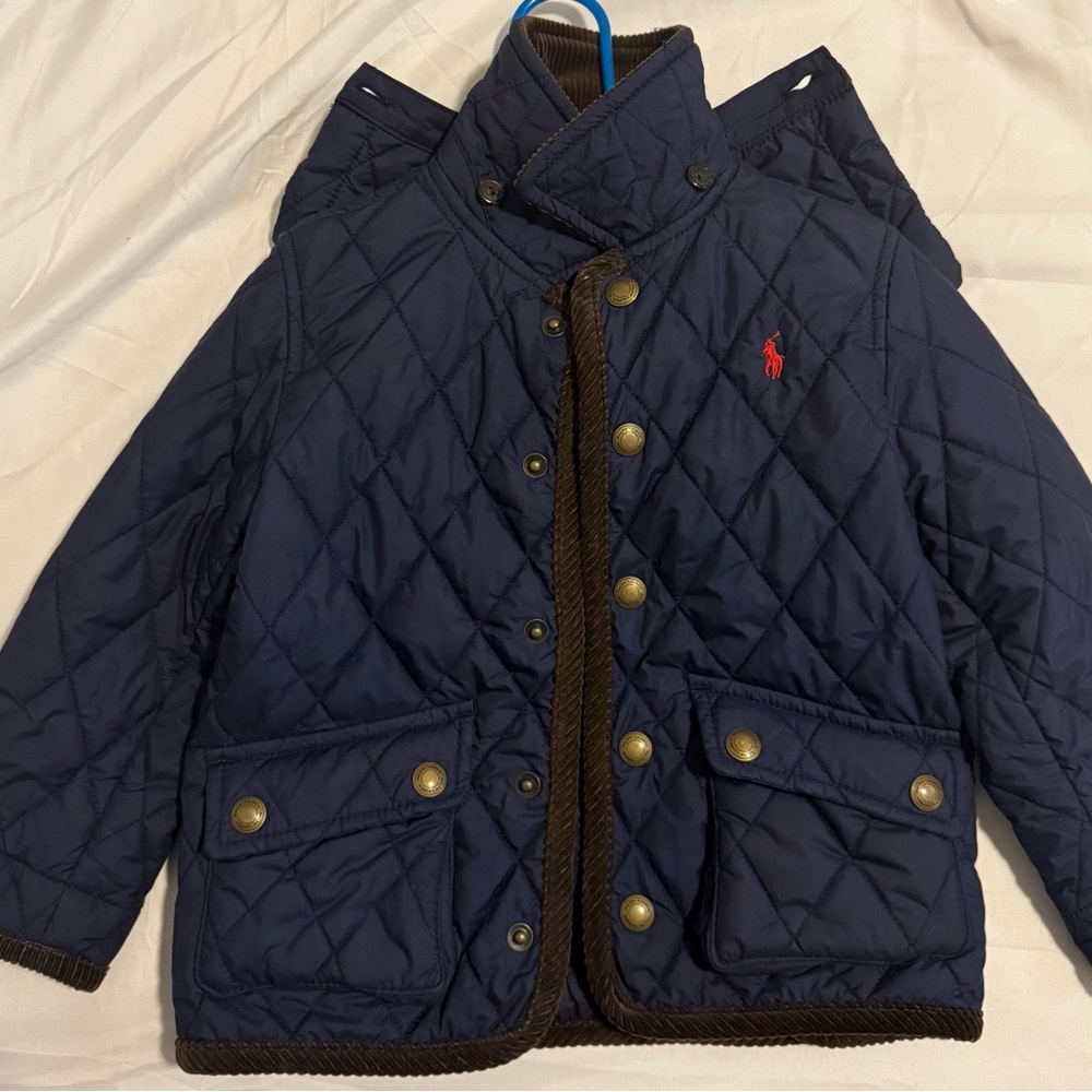 Ralph Lauren Navy Quilted Kids Puffer Jacket